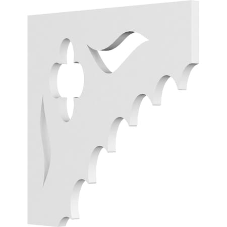 Ekena Millwork Wellington Architectural Grade PVC Bracket, 5/8"W X 12"D X 12"H BKTP01X12X12WE